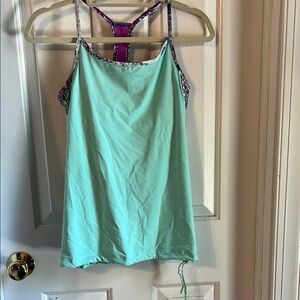 Fabletics Mint Green and Purple Tank Top